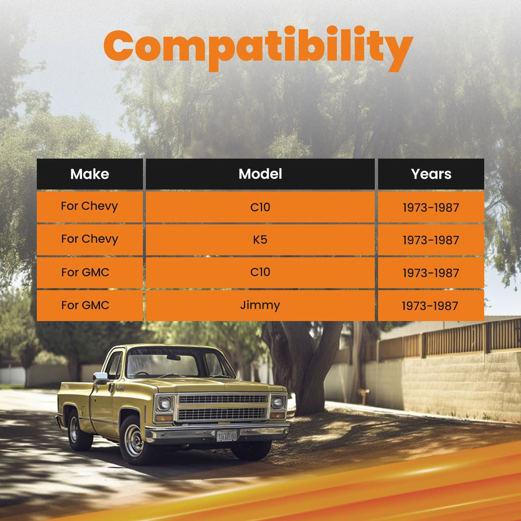 3" Front & 5" Rear Drop Lowering Kit for Chevrolet C10 GMC C15 (1973–1987)