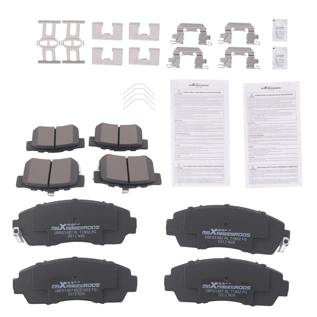 8pcs Ceramic Brake Pads Set for Honda Accord Crosstour (2011) 1086 1521