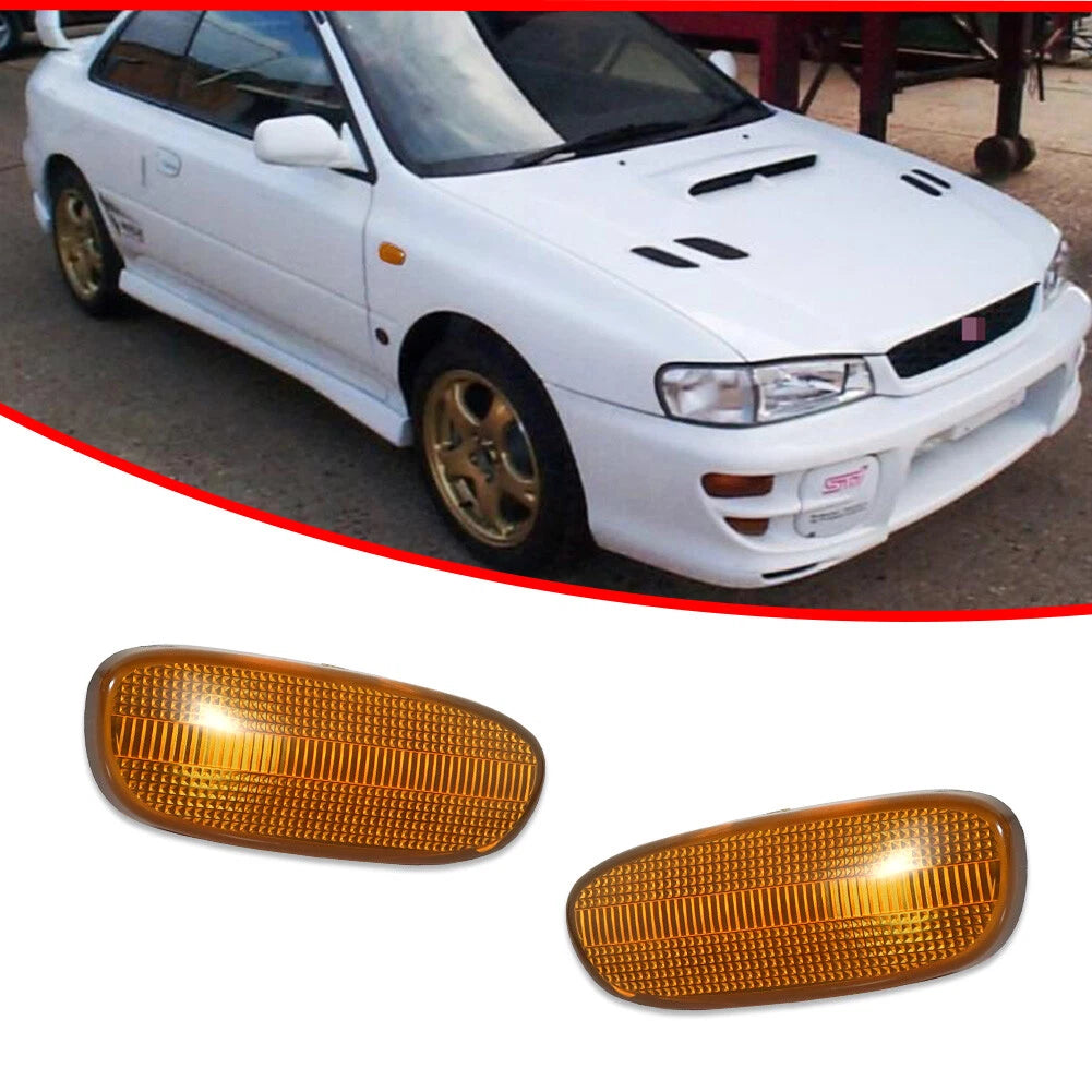 Amber Plastic Lens Side Marker Signal Lights for Subaru Impreza (1993–2001)