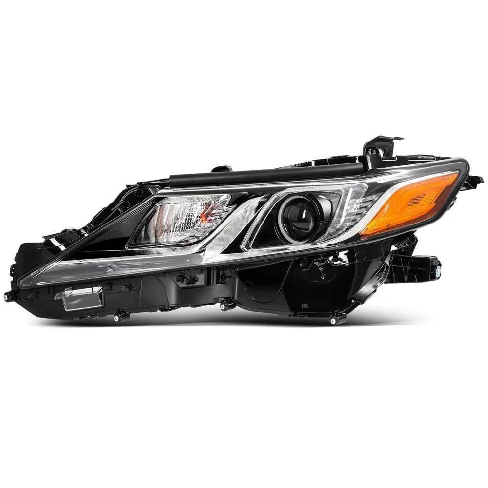 Set of 2 Black Housing Headlights for Toyota Camry (2018–2022)