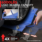 Set of 4 Wheel Tire Dollies for Universal Use (6000lbs Capacity)