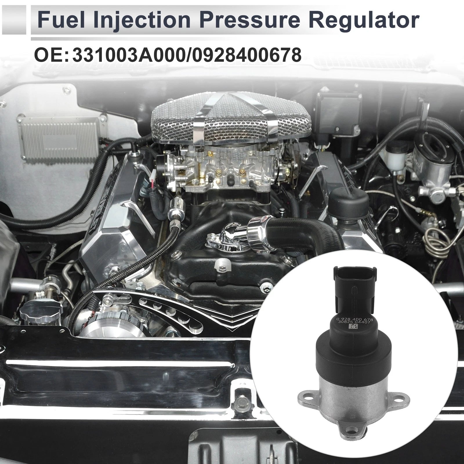 Fuel Pressure Regulator for Hyundai Ix55 (2008–2011) No. 331003A000, Metal 20-70 Psi