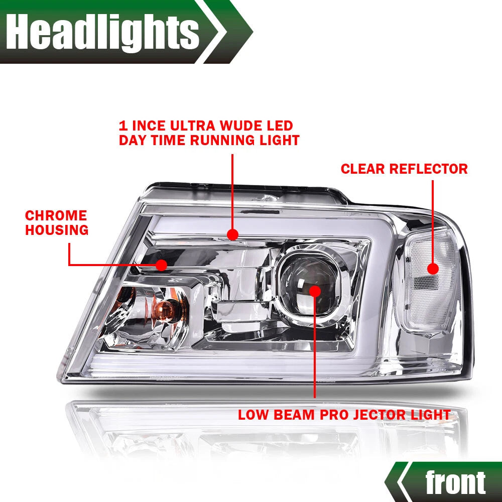 LED Projector Headlights for Ford F-150/Mark LT (2004–2008)