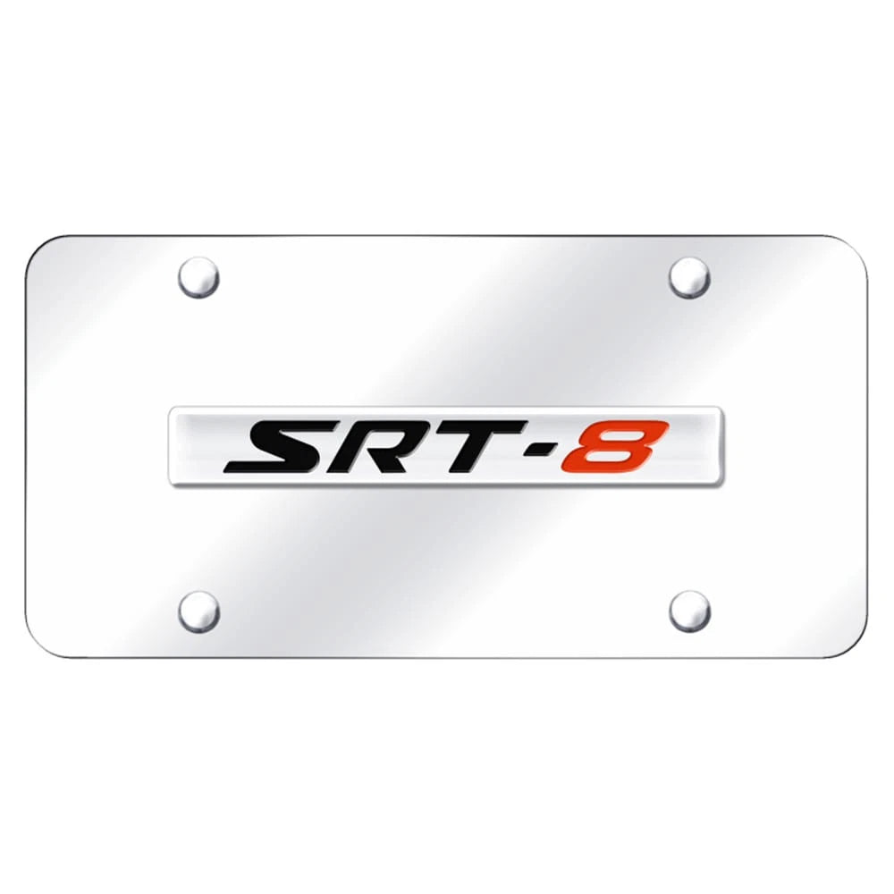 Chrome Name on Chrome License Plate - Officially Licensed for SRT8