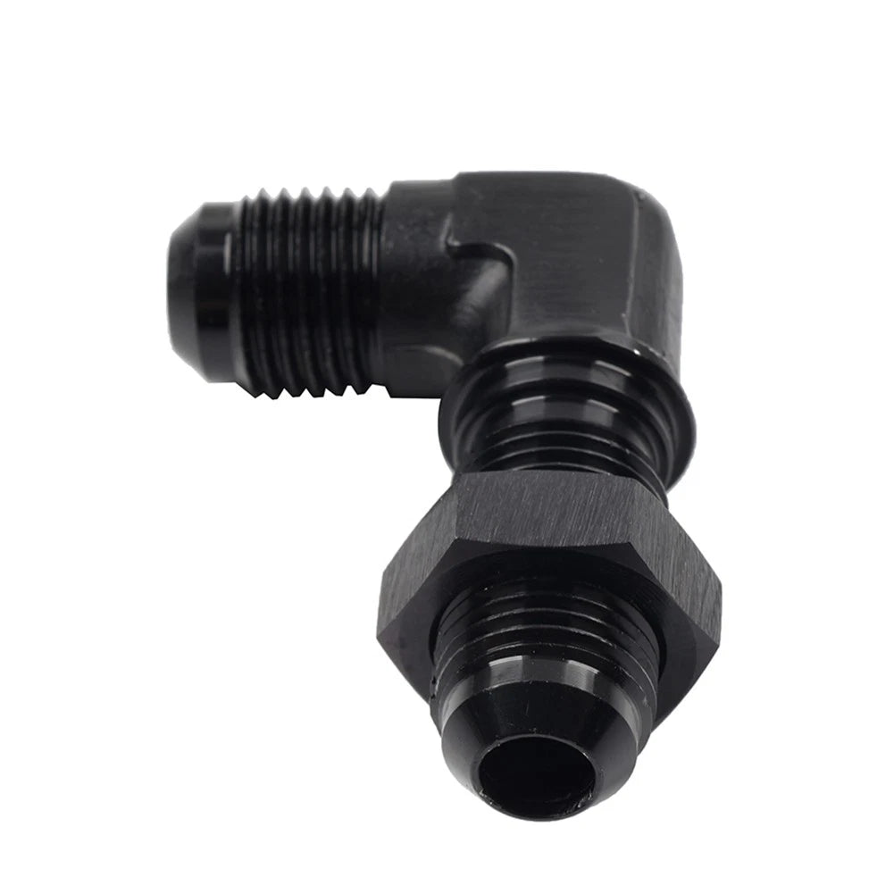 Union Bulkhead Adapter Fitting 8AN Male to Male Flare 90 Degree (Universal)