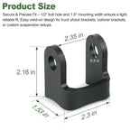 2X Shock Mount Brackets for Universal Applications (3", 6mm, 1/2" Bolt Hole)