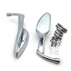 Chromed Blade Mirrors for Kawasaki Vulcan, Honda Rebel, Shadow, Yamaha R1, R6
