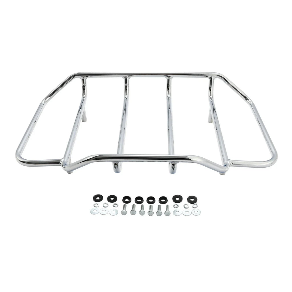 Chrome Luggage Top Rack for Harley Touring Road King Street Glide (2009-2023)