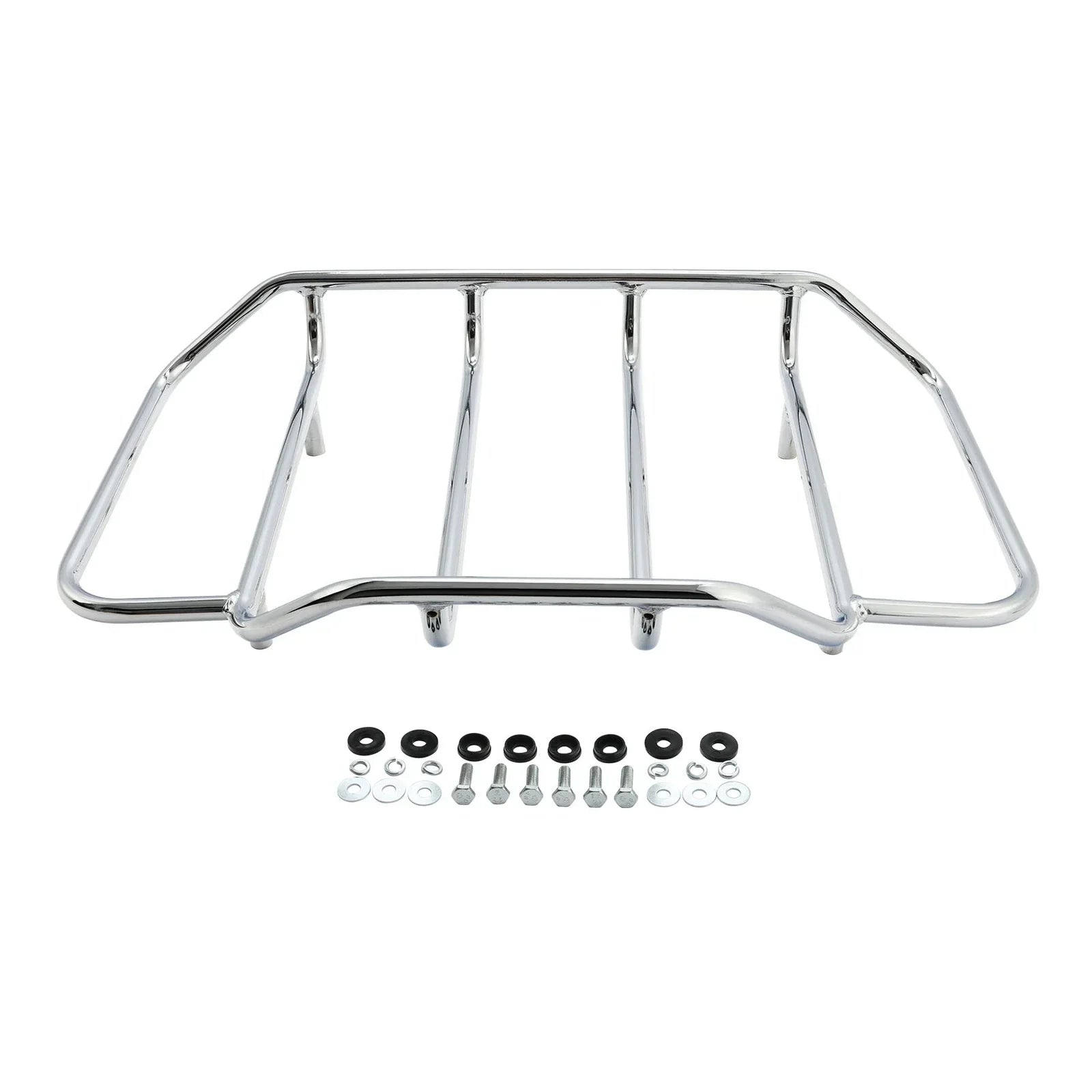 Chrome Luggage Top Rack for Harley Touring Road King Street Glide (2009-2023)