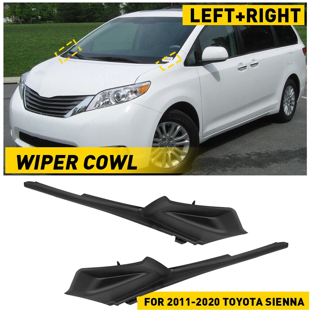 2X Fender To Cowl Hood Side Seal for Toyota Sienna (2011–2020)