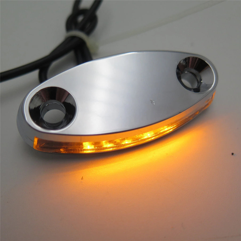 Chrome Mirror Block Off Base Plate LED for Honda CBR 600 F4 (1999–2000), CBR600RR (2003–2011)