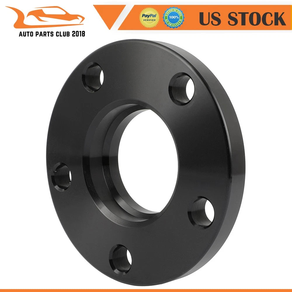 2X 15mm 5x112 Hubcentric Black Wheel Spacers for BMW 320i (2020–2022)