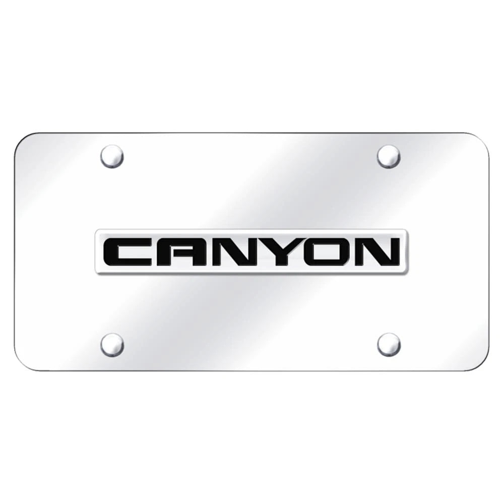 Chrome Name on Chrome License Plate - Officially Licensed for GMC Canyon