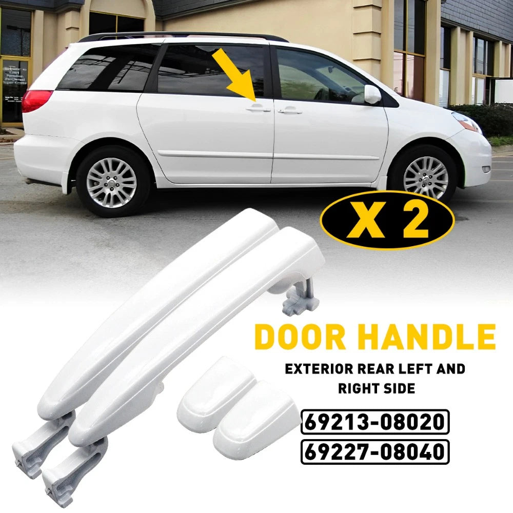 Set of 2 Rear Sliding Door Handles for Toyota Sienna (2004–2010)