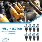 Set of 8 Fuel Injectors No.0280150947/F1TZ-9F593-D for Ford F-250 (1991–1995)