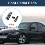 3X Foot Accelerator Pedal Covers for BMW X1 (F48) (2016–2022) Silver Tone
