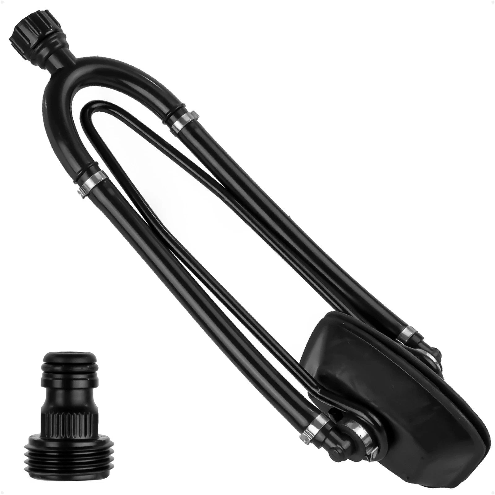 Dual Feed Outboard Motor Muffs for Boat Motor Flusher (PVC Marine Grade)
