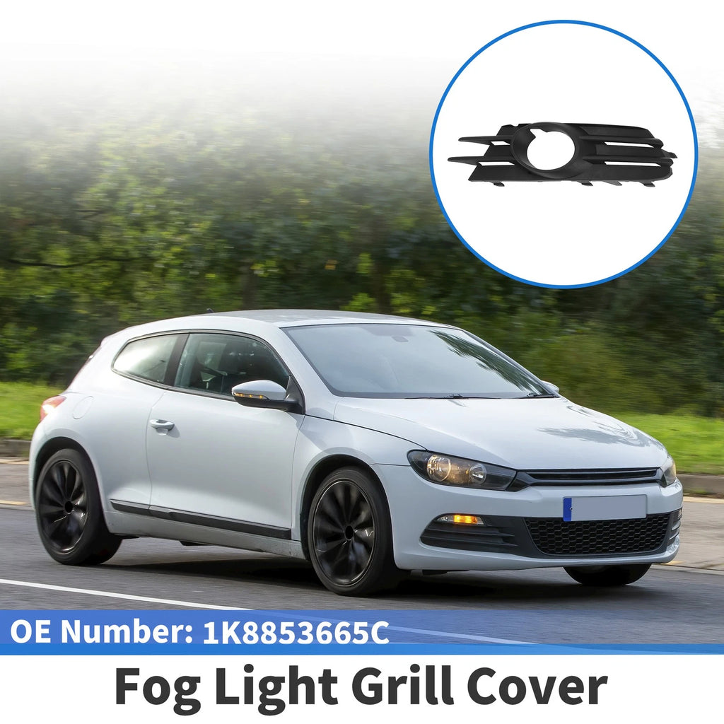1 Pc Fog Light Grill for Volkswagen Scirocco (2009–2017) No. 1K8853665C Black