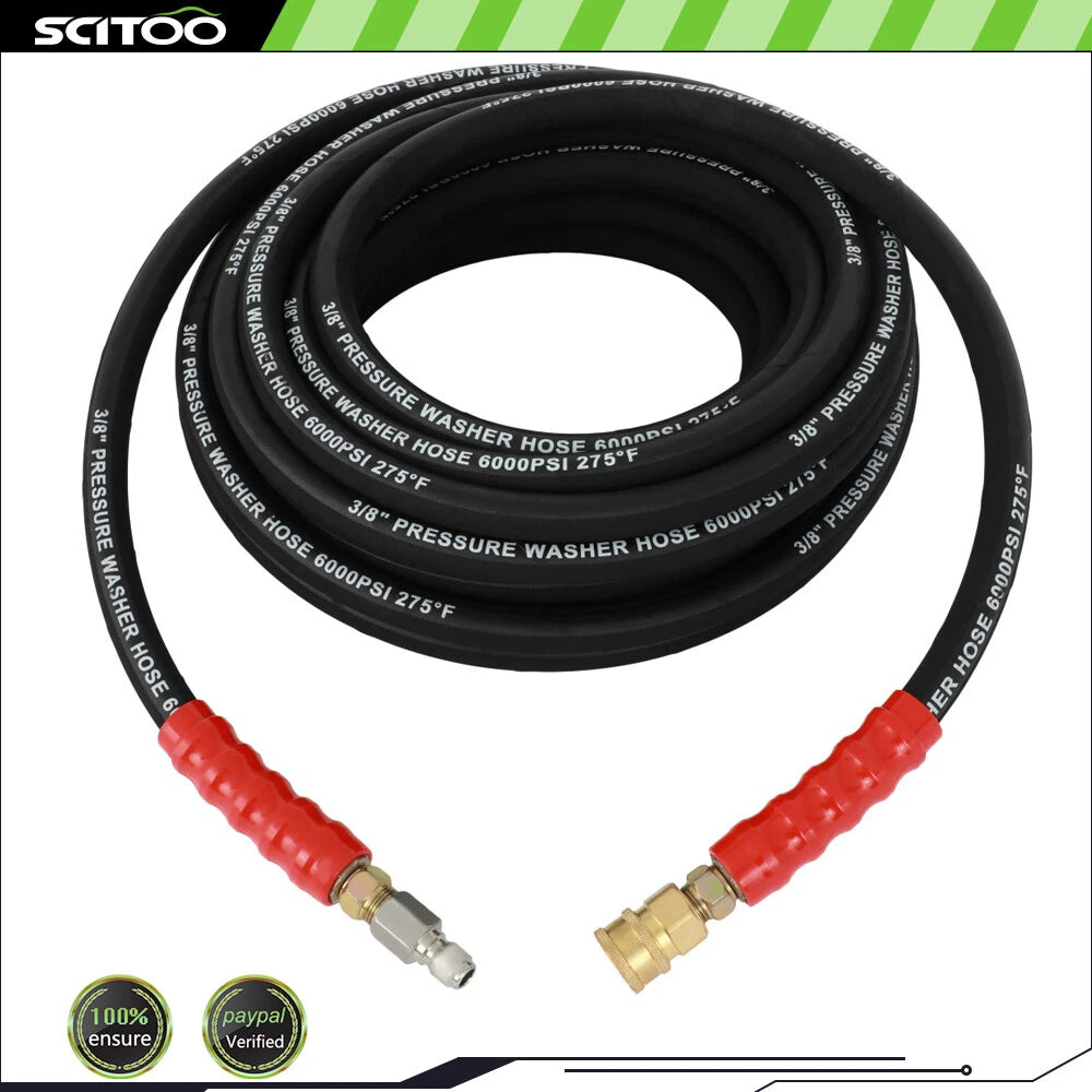 3/8" x 50ft 6000psi 2-Braid R2 Pressure Washer Hose