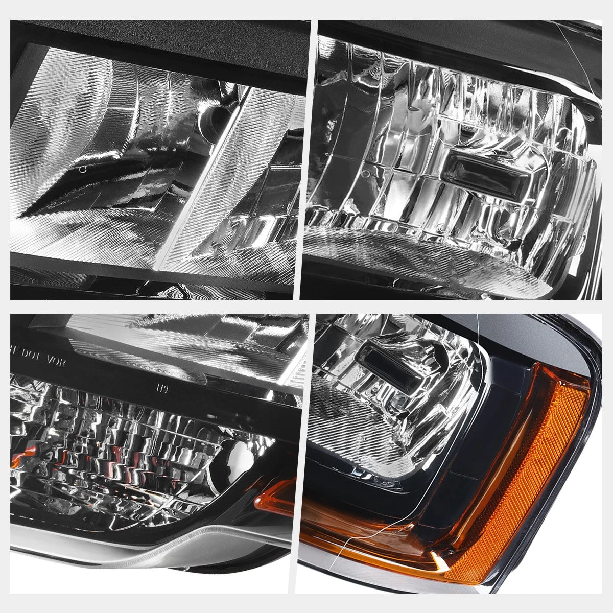 Headlight Lamp Assemblies for Ford Expedition (2015–2017) Black Housing