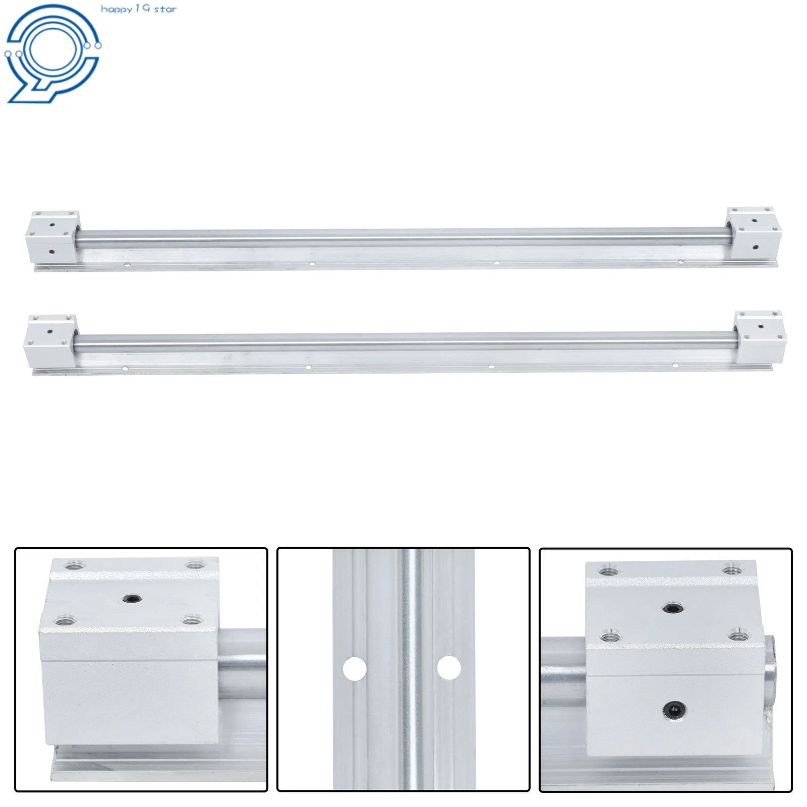 2X SBR20UU Linear Bearing Kit for DIY CNC Machines (800mm Rail)