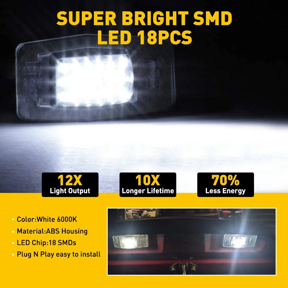 LED License Plate Lights for Mazda Miata Tribute MPV (1999–2005)