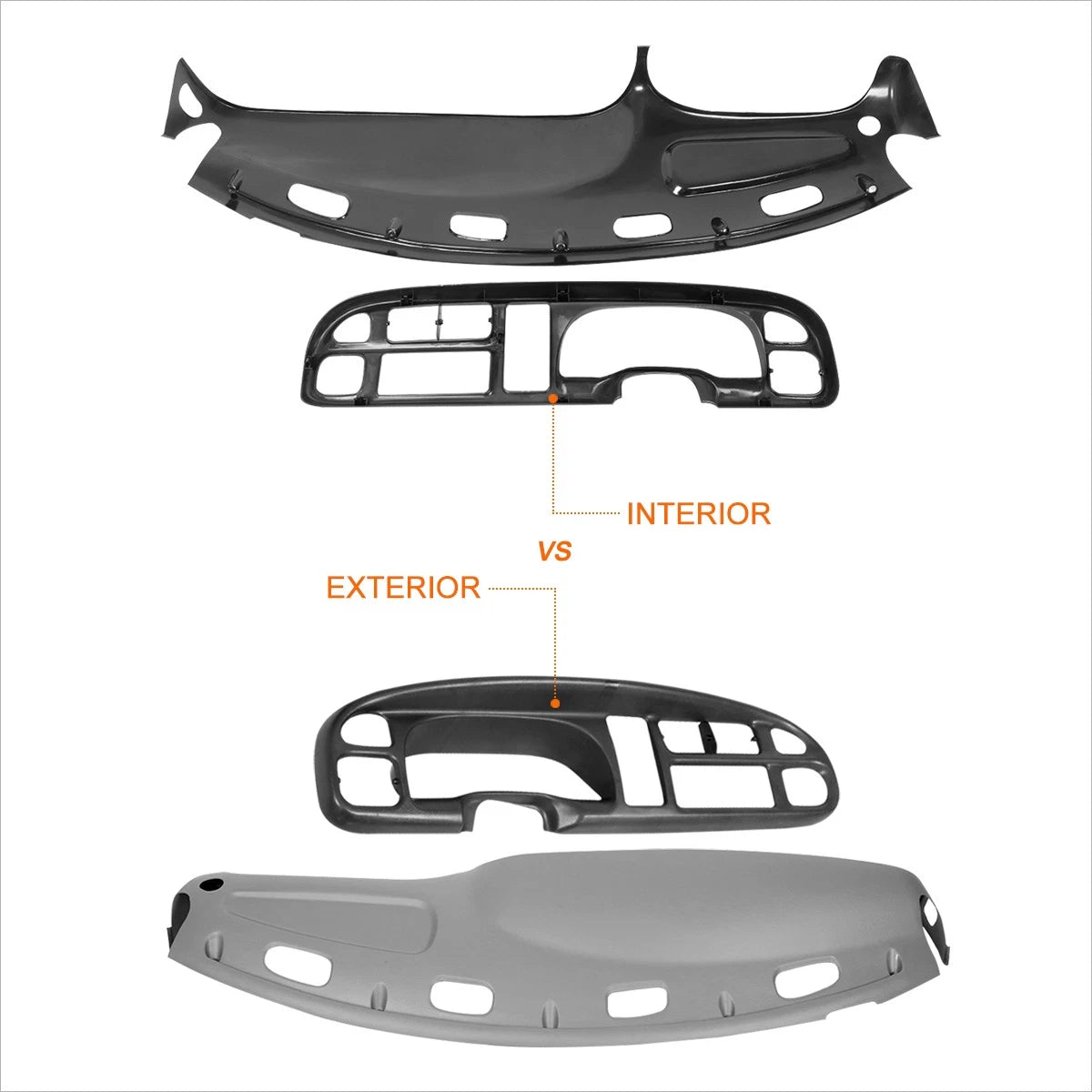 Dashboard Cap Bezel Overlayer for Dodge Ram 1500-3500 (1998–2002)