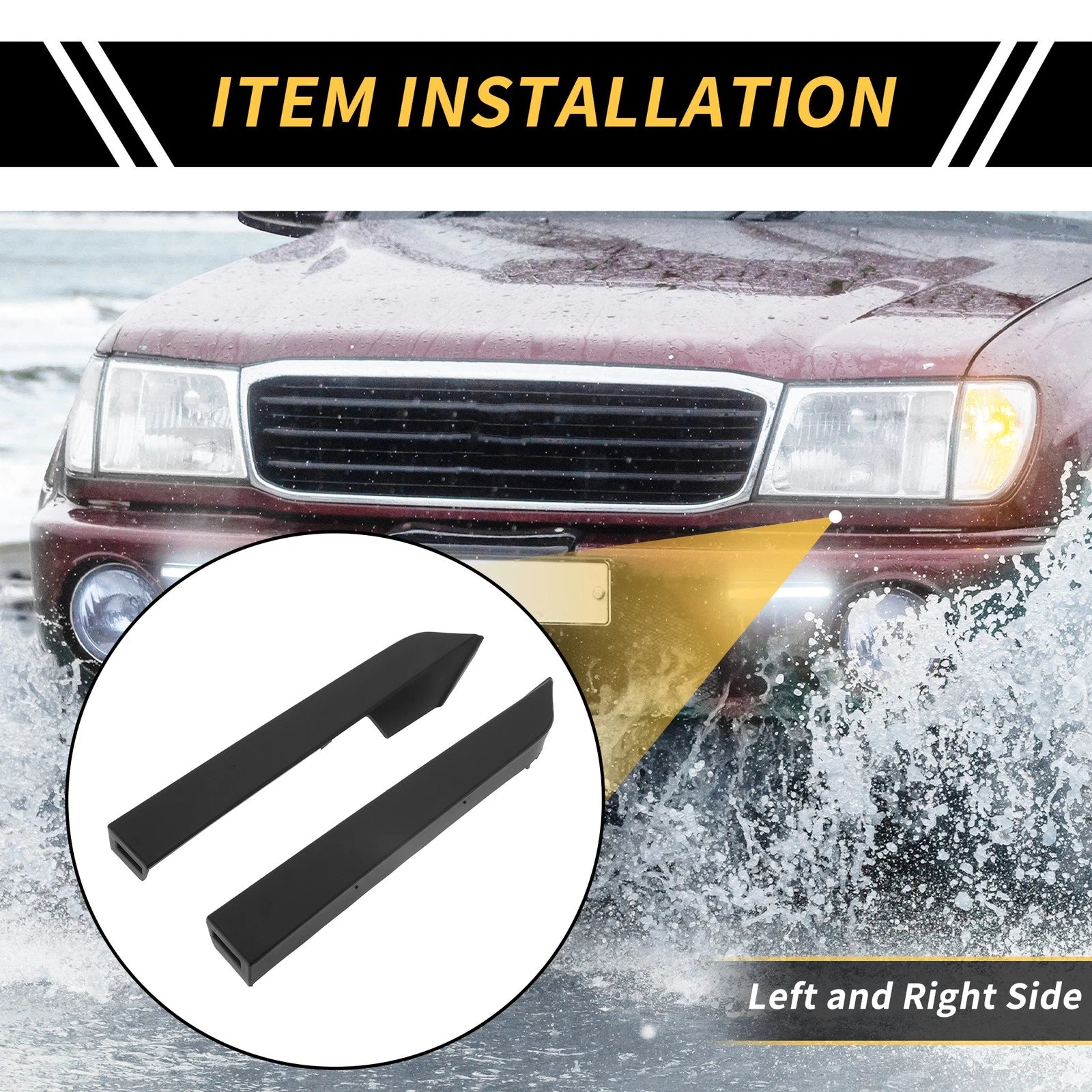 Pair Front Bumper Grille Headlight Filler for Toyota Tacoma (2012–2015) No. 5250304900