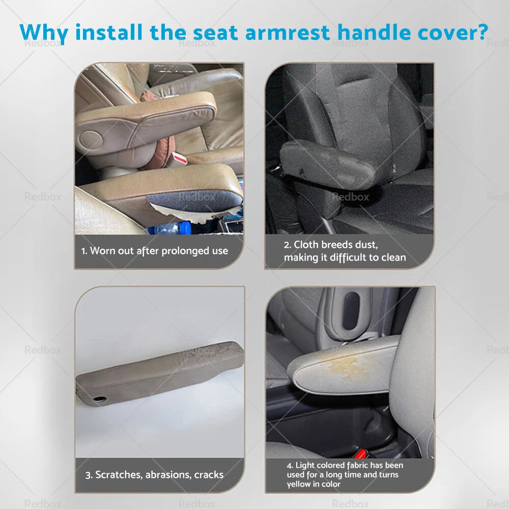 2X Leather Seat Armrest Handle Cover for Range Rover Sport (2005–2013)
