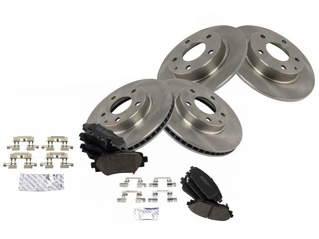 Front and Rear Brake Pad and Rotor Kit for Mazda 3 (2014–2016) QZ531GM