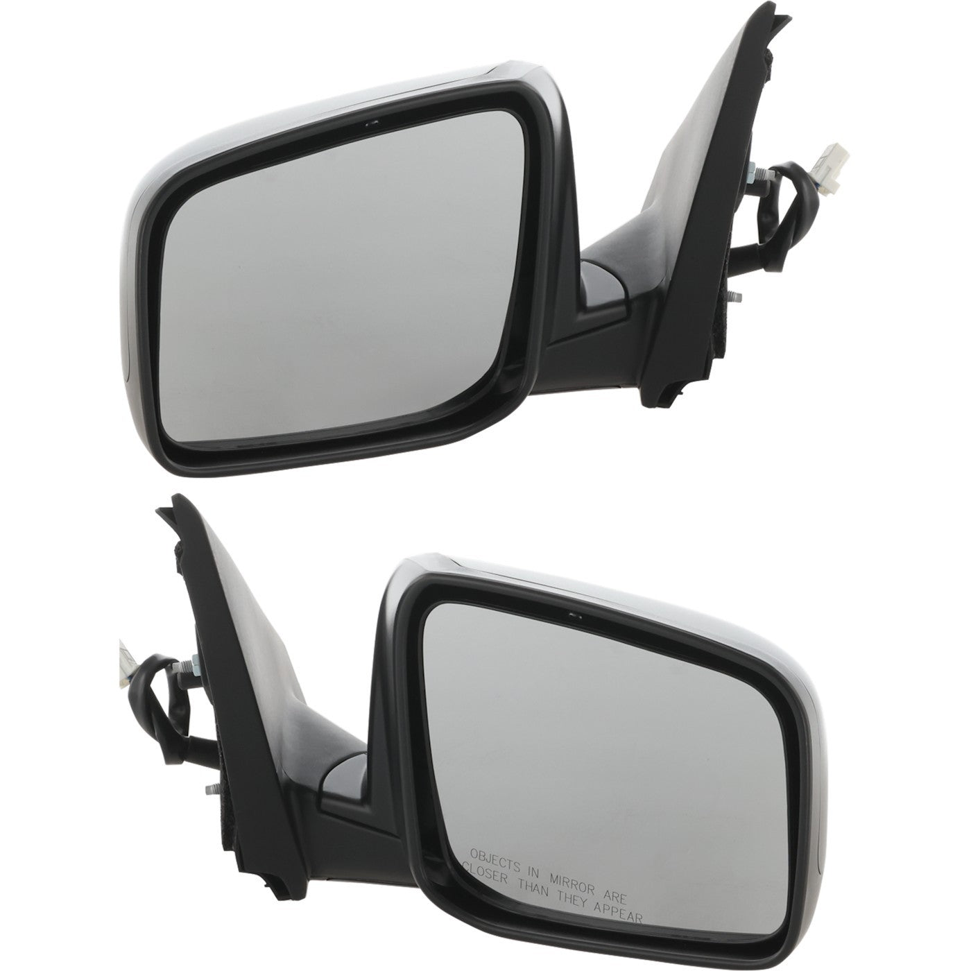 Power Mirror Set for Nissan Rogue (2008–2013) Heated Manual Folding Black