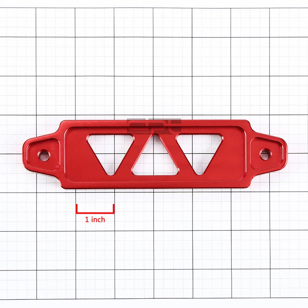 Red Aluminum Battery Tie Down Mount Bracket for Auto Car (170MM/145MM)