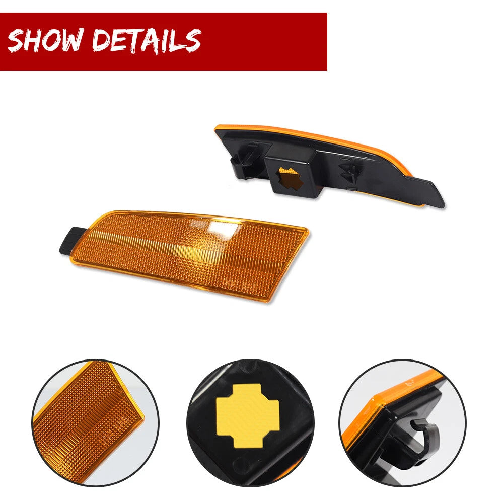 Amber Lens Front Fender Side Marker Reflector Lights for Mazda 6 (2009–2013)