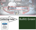 Stainless Radiator Cover Trim Plate Bullitt Green Letters for 2015-2017 Mustang GT