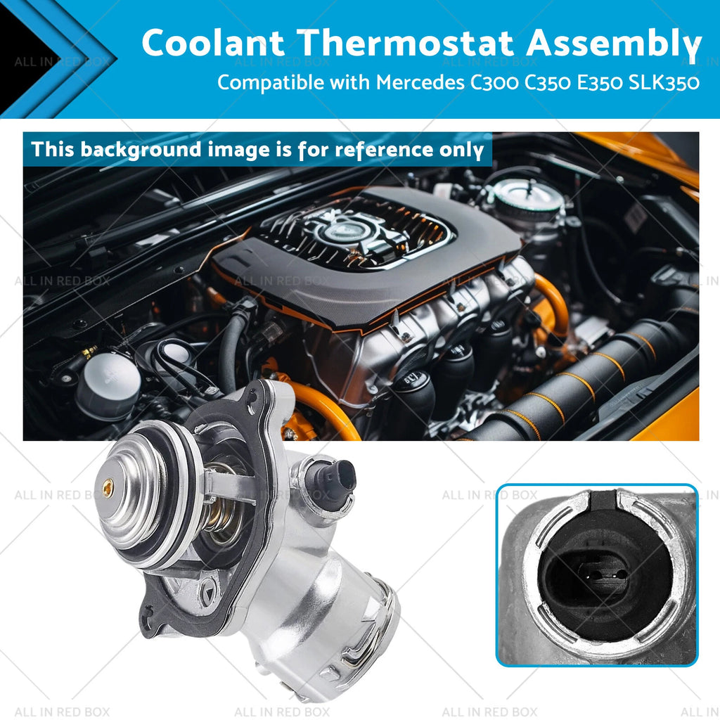 Coolant Thermostat Assembly for Mercedes C300 C350 E350 SLK350 (50-12)