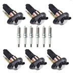 6X Ignition Coils + 6X Spark Plugs for Chevy Trailblazer 2002–2005