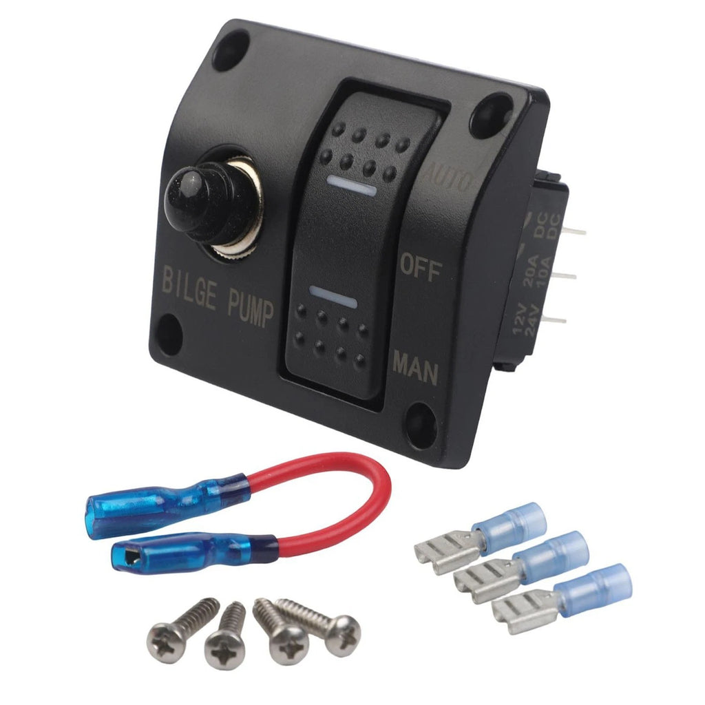 3 Way Bilge Pump Switch Panel for Portable Water Management