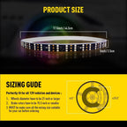 17.5" RGB Wheel Ring Lights for Truck Car (Bluetooth APP)