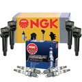 Set of 4 Ignition Coils & 4 Iridium IX Spark Plugs for Hyundai Accent, Kia Rio