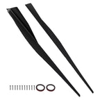 Set of 2 Black Side Skirt Extensions for Corvette C8 (2020–2022) Carbon Look