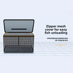 Lightweight Fishing Basket with Floatable Mesh 45x26x26cm