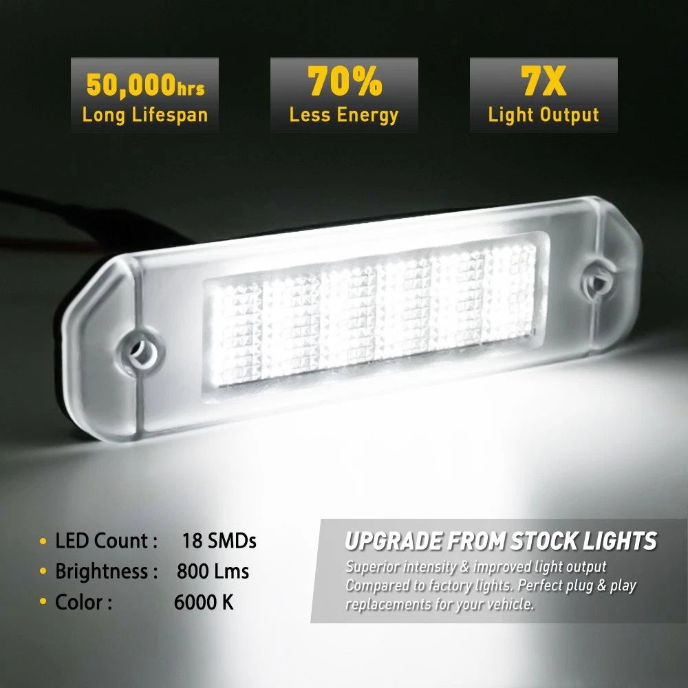 2X LED License Plate Lights for Honda Civic (1992–2000) 6000K