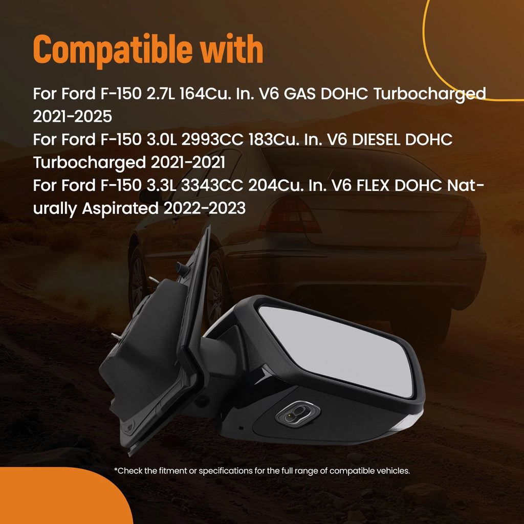 Power Right Side Mirror for Ford F-150 (2021–2025) Blind Spot