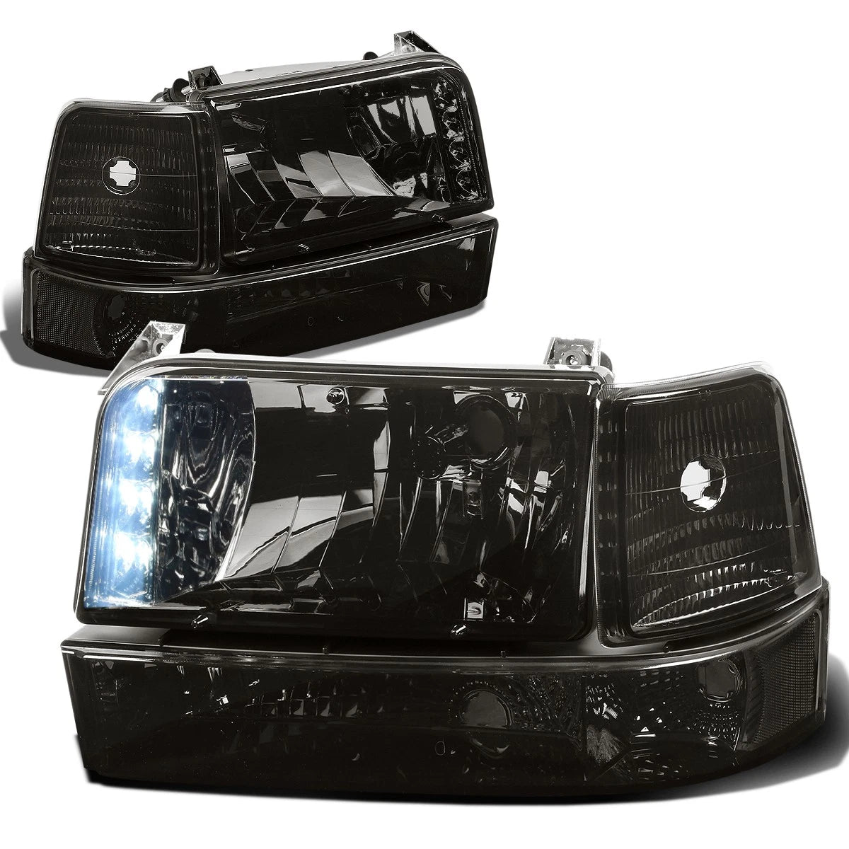 LED DRL Bumper Headlights for Ford F150/F250/F350 (1992–1996)