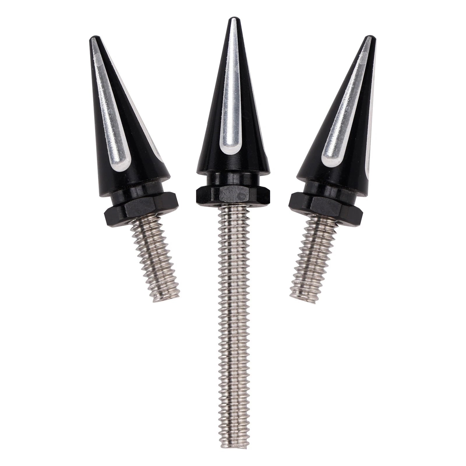 3X Black Spike Windshield Bolts for Street Glide Electra Glide Touring (2014–2024)