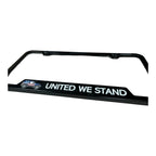 Licensed License Plate Frame Black Plastic Notched for Jeep Wrangler (1997–2025)