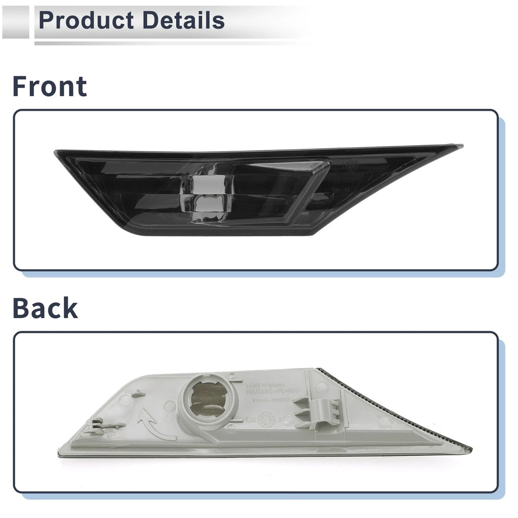 1pc Left Side Marker Light Cover for Honda Civic (No. 34350TETH01, Smoked)
