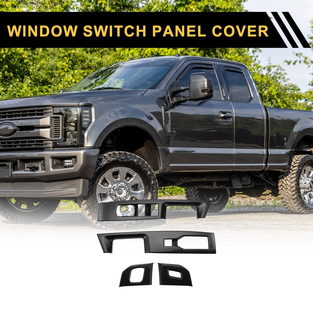 Set of 1 Master Power Window Switch Cover Trim for Ford F-150 (2021–2024) Black