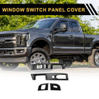 Set of 1 Master Power Window Switch Cover Trim for Ford F-150 (2021–2024) Black