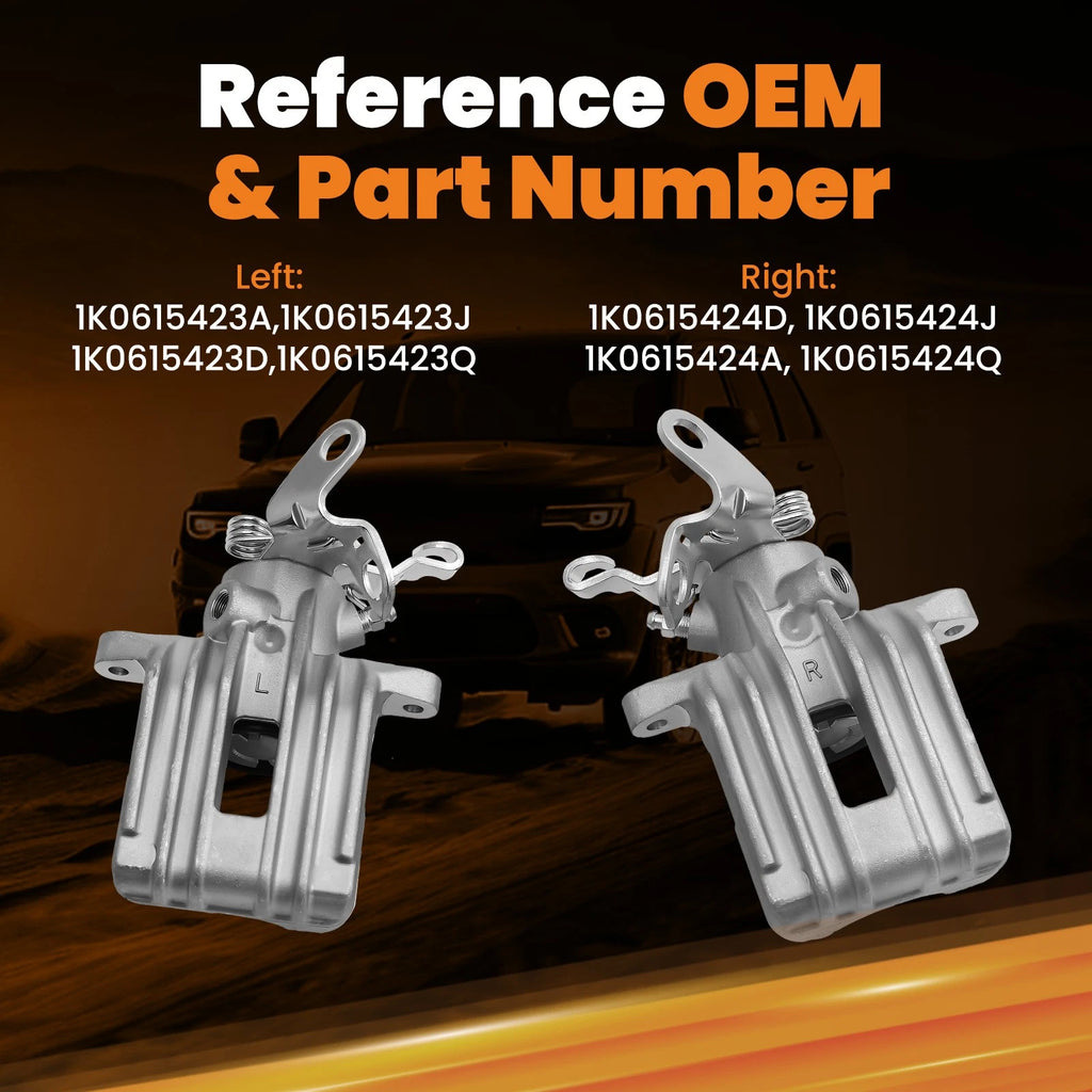 Rear Brake Calipers Pair for VW Golf 4 Convertible (1998–2006) 517 11 1K0615423D 1K0615424J
